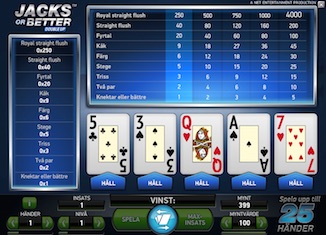 Jacks or Better videopoker