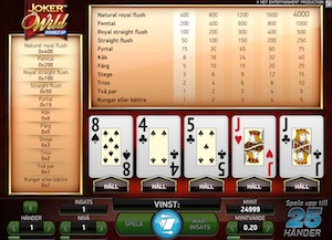 Joker Wild videopoker